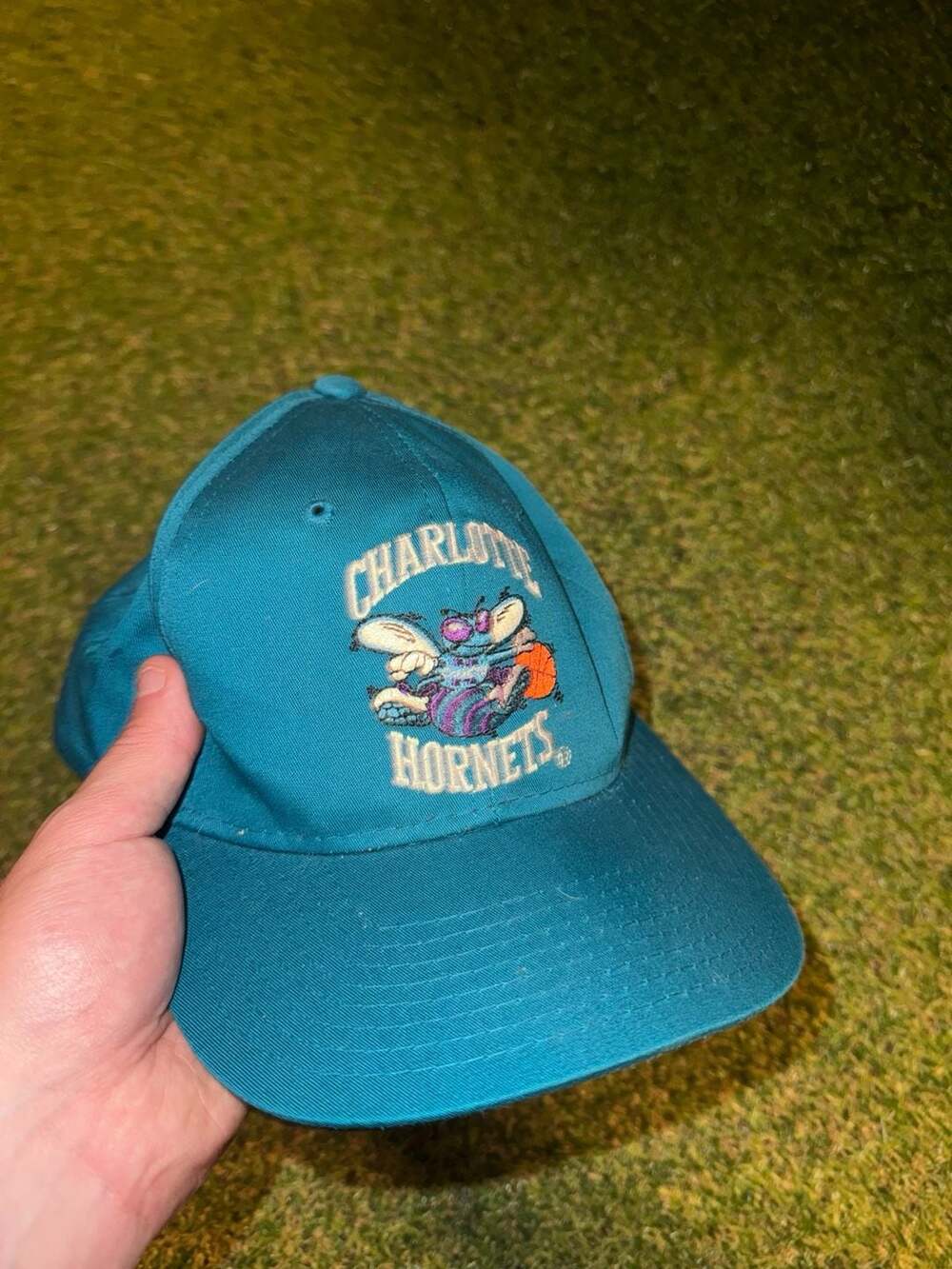 Vintage Starter Charlotte Hornets NBA Basketball Snapback Hat Cap Teal